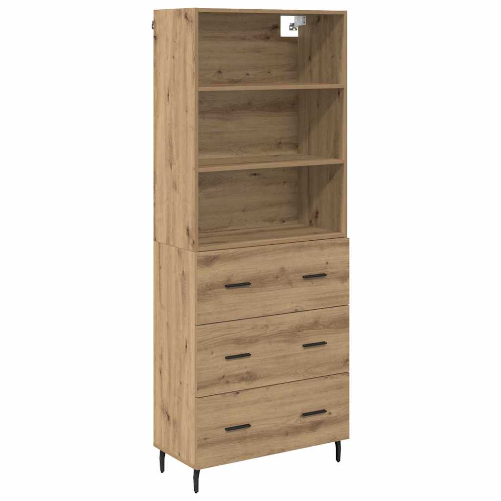 Aparador alto - Mueble de almacenamiento 69 Roble Artisan