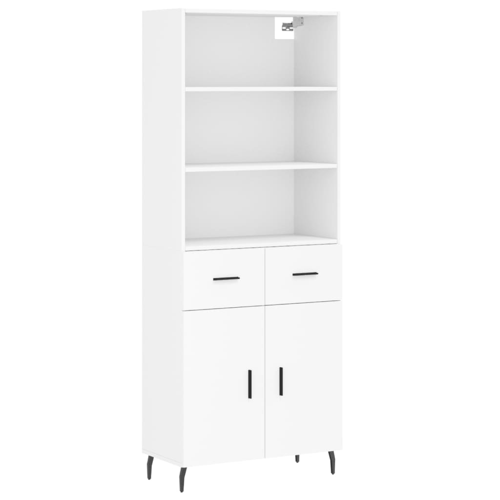 Aparador alto - Mueble de almacenamiento 69 Blanco