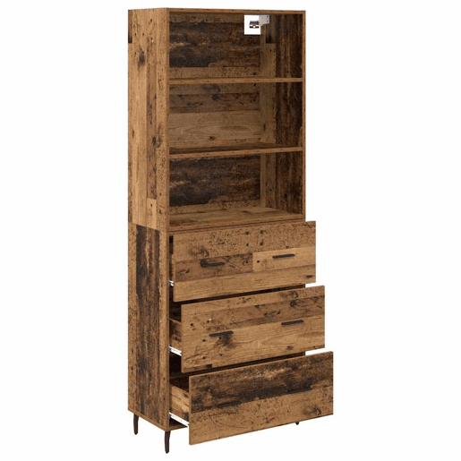 Aparador - Bufete - Móvel de apoio com gaveta 2 pcs Madeira Antiga Madeira processada pt150