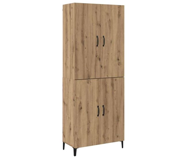Aparador alto - mueble de almacenamiento 2 pcs roble artesanal madera de ingeniería es203