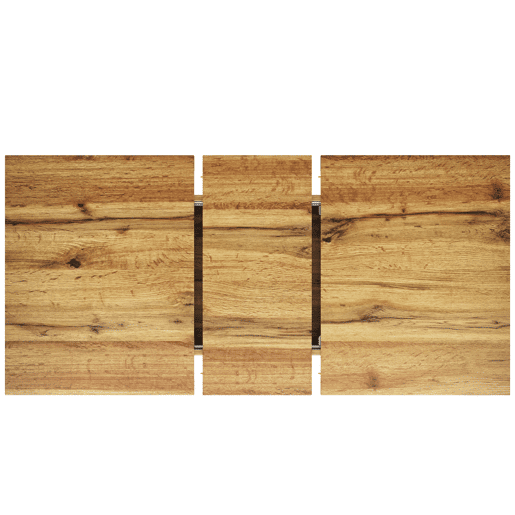 Mesa extensível 120 (160) x 80 cm - Mesa de cozinha, mesa de pequeno-almoço, pernas em forma de estrela, pernas em ferro preto, tampo em nogueiraimitação mármore