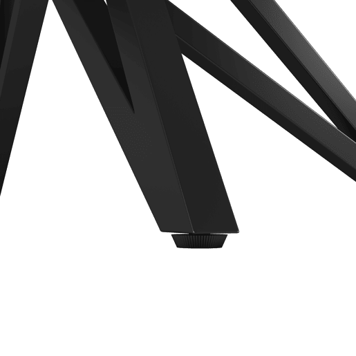 Mesa extensível 120 (160) x 80 cm - Mesa de cozinha, mesa de pequeno-almoço, pernas em forma de estrela, pernas em ferro preto, tampo em nogueiraimitação mármore