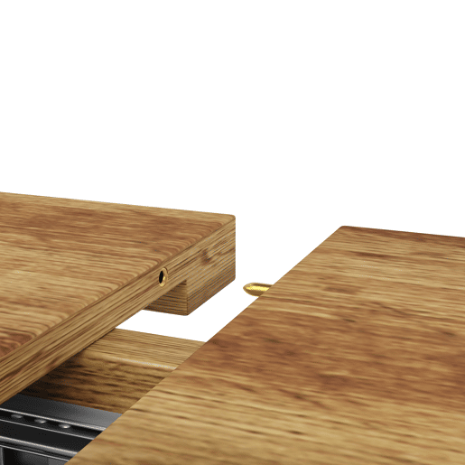 Mesa extensível 120 (160) x 80 cm - Mesa de cozinha, mesa de pequeno-almoço, pernas em forma de estrela, pernas em ferro preto, tampo em nogueiraimitação mármore