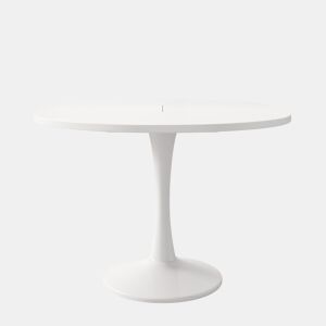 Mesa de jantar extensível 100140 x 100 x 75 cm - Mesa ovalada, mesa de café, estilo moderno - Branco