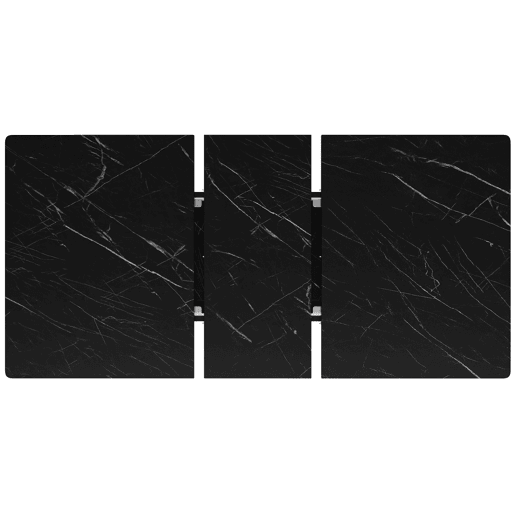 Mesa extensível 120-160 cm - Mesa de jantar, mesa de cozinha, mesa de varanda, madeira, para 6 pessoas - Preto