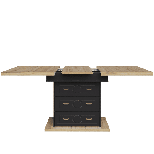 Mesa extensÃvel 110x80x75 cm - Aumento até 140 cm - Para 6 pessoas - Madeira natural Mesa extensÃvel 110x80x75 cm - Aumento até 140 cm - Para 6 pessoas - Madeira natural
