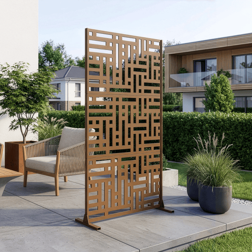 Parede divisória Bernalda aço 180x90cm Castanho casa.pro Parede divisória Bernalda aço 180x90cm Castanho casa.pro