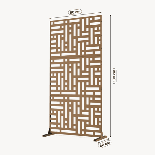 Parede divisória Bernalda aço 180x90cm Castanho casa.pro Parede divisória Bernalda aço 180x90cm Castanho casa.pro