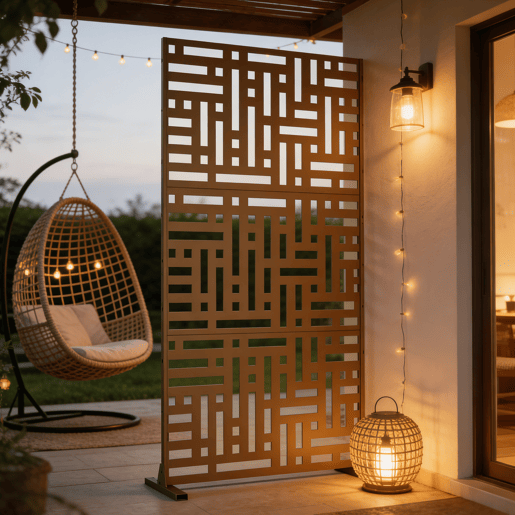 Parede divisória Bernalda aço 180x90cm Castanho casa.pro Parede divisória Bernalda aço 180x90cm Castanho casa.pro