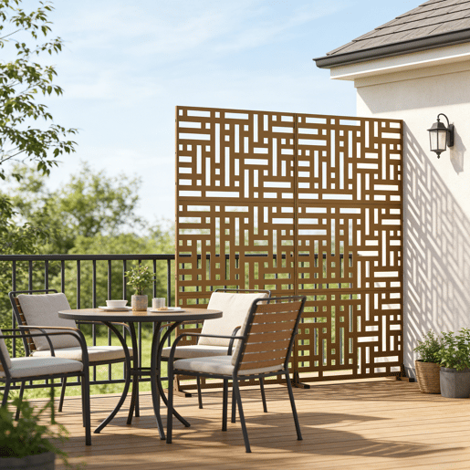 Parede divisória Bernalda aço 180x90cm Castanho casa.pro Parede divisória Bernalda aço 180x90cm Castanho casa.pro