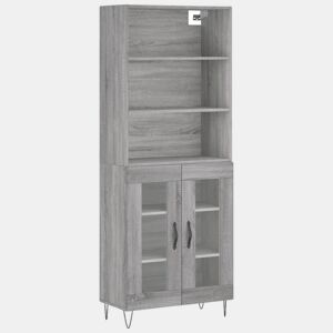 Armário alto - Bufete - Móvel de apoio 69,5x34x180 cm derivados de madeira sonoma cinza pt1059
