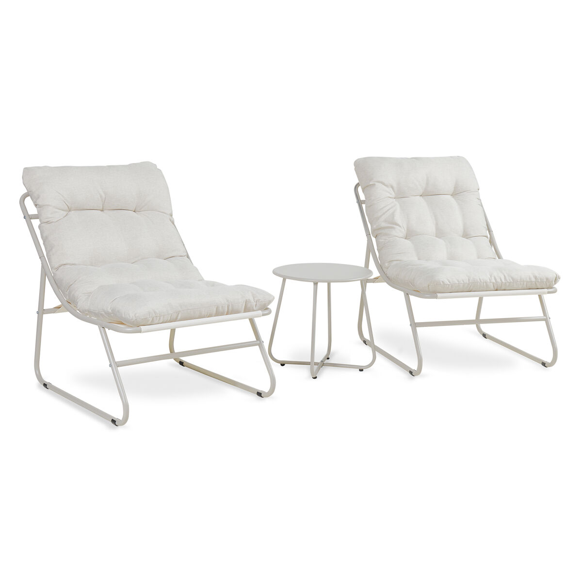 Conjunto de muebles de jardín Malmö mesa + 2 sillones [casa.pro]