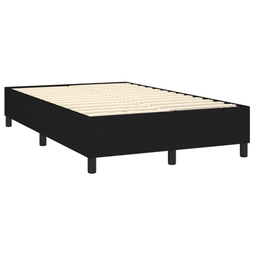 Estrutura de Cama de casal moderno com molas 120x200 cm tecido preto