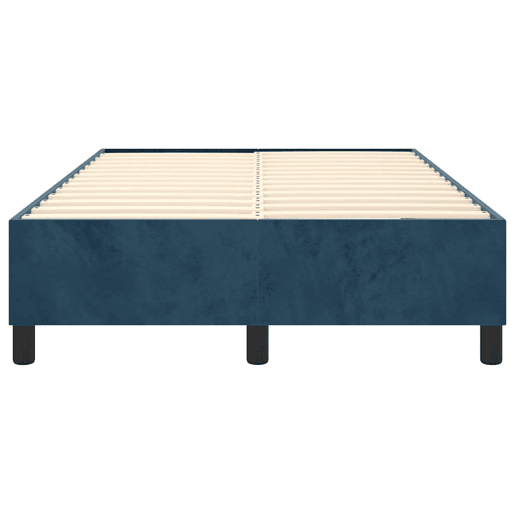 Estrutura de Cama de casal moderno com molas 120x200 cm veludo azul