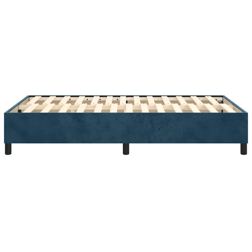 Estrutura de Cama de casal moderno com molas 120x200 cm veludo azul