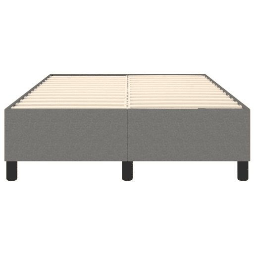 Estrutura de Cama de casal moderno com molas 120x200 cm tecido cinzento-escuro
