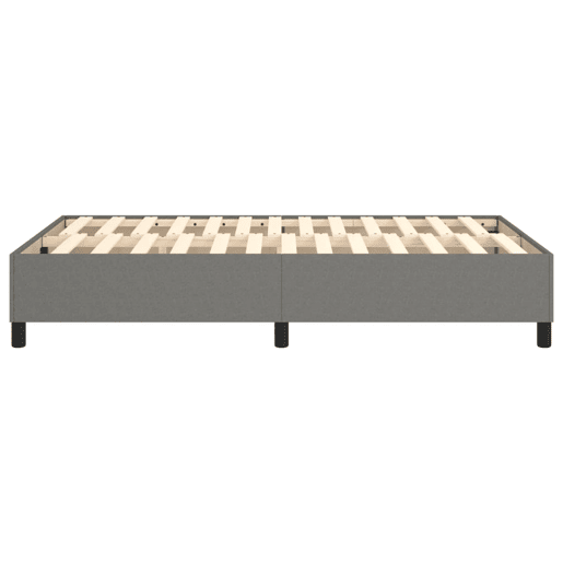 Estrutura de Cama de casal moderno com molas 120x200 cm tecido cinzento-escuro