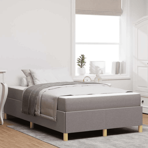 Estrutura De Cama De Casal Cinzento-acastanhado 120 x 200 cm tecido