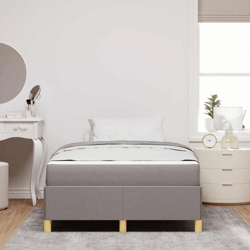 Estrutura De Cama De Casal Cinzento-acastanhado 120 x 200 cm tecido