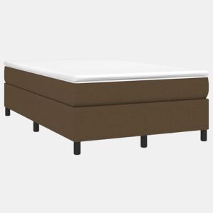 Estrutura de Cama de casal moderno com molas 120x200 cm tecido castanho-escuro