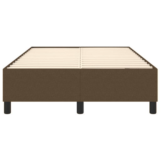 Estrutura de Cama de casal moderno com molas 120x200 cm tecido castanho-escuro