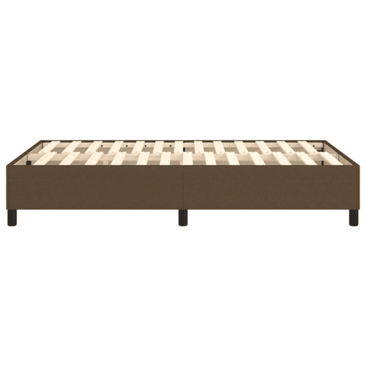 Estrutura de Cama de casal moderno com molas 120x200 cm tecido castanho-escuro