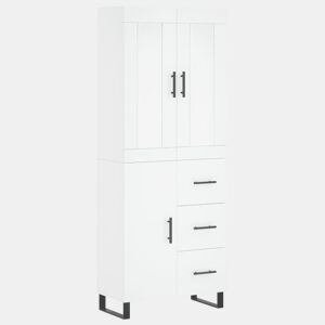 Armário alto - Bufete - Móvel de apoio 69,5x34x180 cm derivados de madeira branco pt726