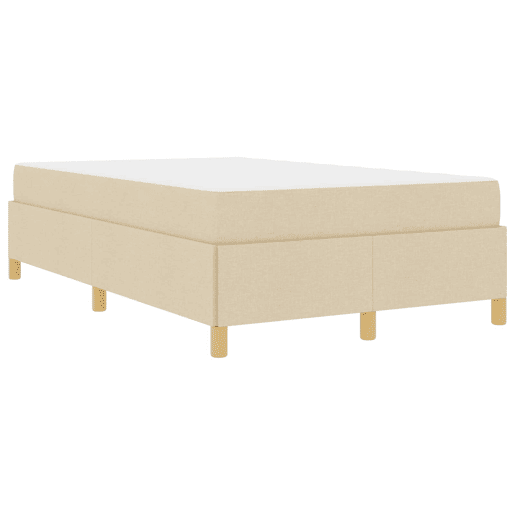 Estrutura da Cama de casal moderno com colchão - Creme 120 x 200 cm tecido