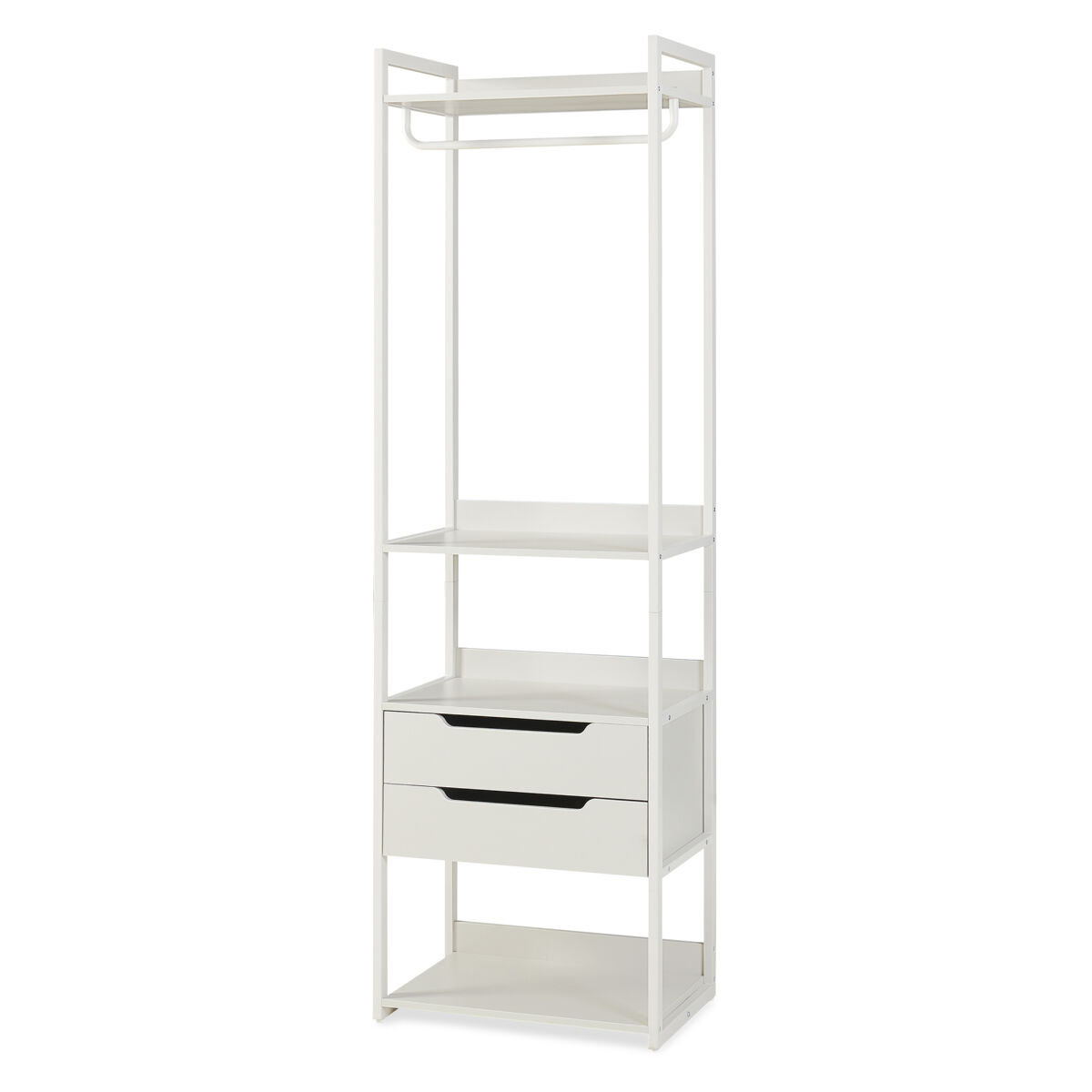 Perchero burro jässaatka con cajones 200x61x40 cm - gris [en.casa]