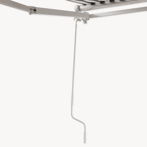 Toldo de braço rebatível Bitonto alumínio 250x200 cm cinzentobranco en.casa