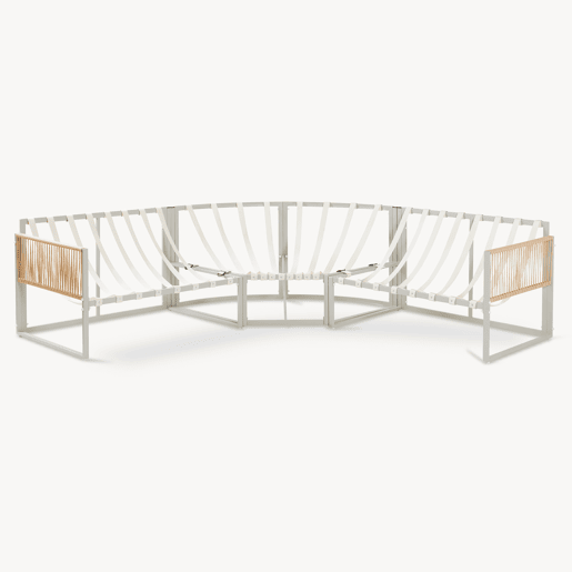Conjunto de mobiliário de jardim Karg mesa + sofá Bege Rotim casa.pro Conjunto de mobiliário de jardim Karg mesa + sofá Bege Rotim casa.pro
