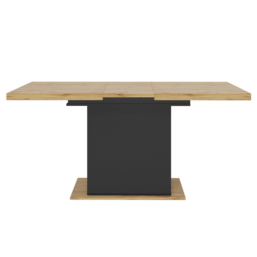 Mesa extensível 110x80x75 cm - Com LED, madeira, extensível até 140 cm, para 6 pessoas