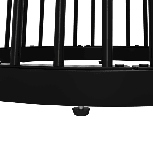 Mesa redonda 80x80x76 cm - Mesa de cozinha, mesa de café para 4 pessoas, com pernas de metal e tampo em MDF cor nogueira - Preto+Nogueira