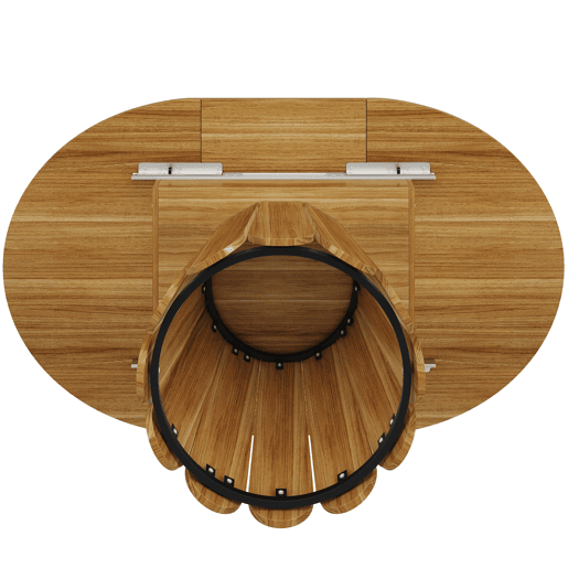 Mesa extensível redonda 118-158 cm - Para até 6 pessoas - Madeira - Castanho