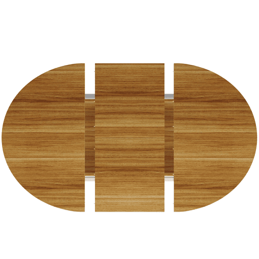 Mesa extensível redonda 118-158 cm - Para até 6 pessoas - Madeira - Castanho