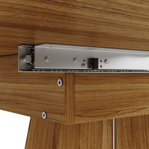 Mesa extensível redonda 118-158 cm - Para até 6 pessoas - Madeira - Castanho