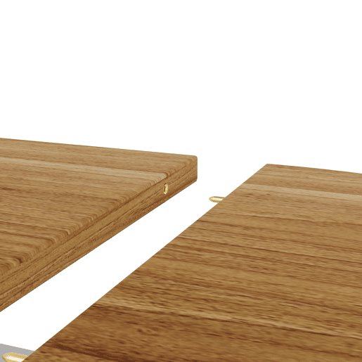 Mesa extensível redonda 118-158 cm - Para até 6 pessoas - Madeira - Castanho