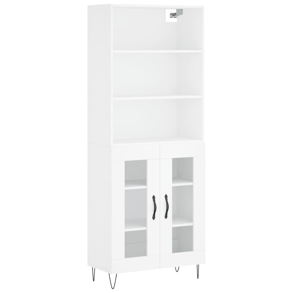 Aparador alto - Mueble de almacenamiento 2 pcs 69 Blanco