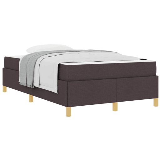 Estrutura da Cama de casal moderno com colchão Marrom Escuro 120 x 200 cm tecido