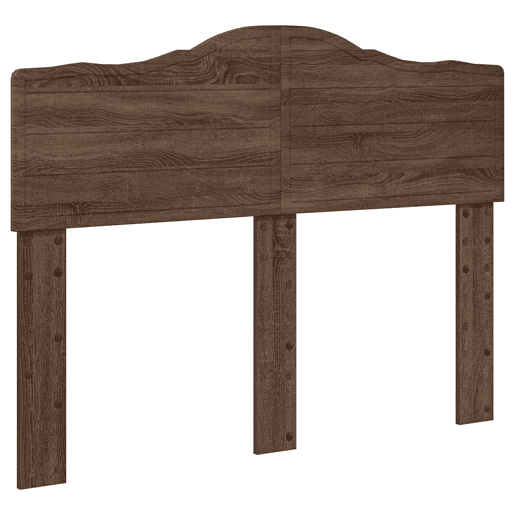 Estrutura da Cama de casal moderno com cabeceira Carvalho Marrom 120 x 190 cm