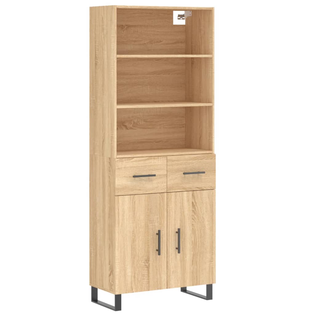 Aparador alto - Mueble de almacenamiento 69 Marrón