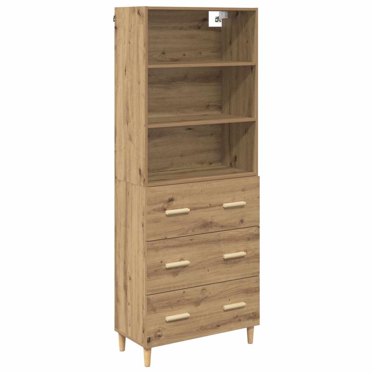 Aparador alto - Mueble de almacenamiento 69 Roble Artisan