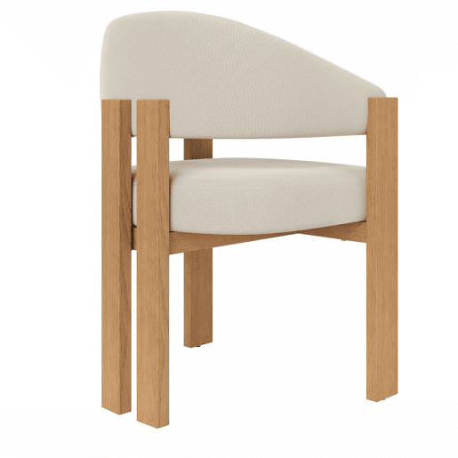 Cadeira de jantar ergonómica (2 unidades) u2013 estofada, pés de ferro resistentes, design em madeira u2013 Bege, Natural Cadeira de jantar ergonómica (2 unidades) u2013 estofada, pés de ferro resistentes, design em madeira u2013 Bege, Natural