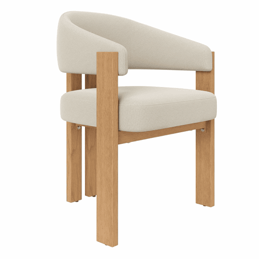 Cadeira de jantar ergonómica (2 unidades) u2013 estofada, pés de ferro resistentes, design em madeira u2013 Bege, Natural Cadeira de jantar ergonómica (2 unidades) u2013 estofada, pés de ferro resistentes, design em madeira u2013 Bege, Natural