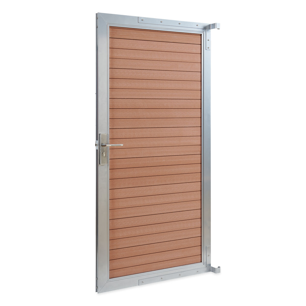 Puerta de jardín Segovia con cerradura WPC NEU.HOLZ