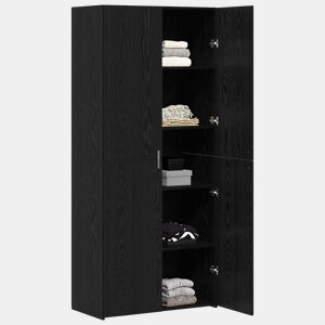 Aparador - Bufete - Móvel de apoio 2 pcs Carvalho Preto 80 x 42 x 185 cm pt258