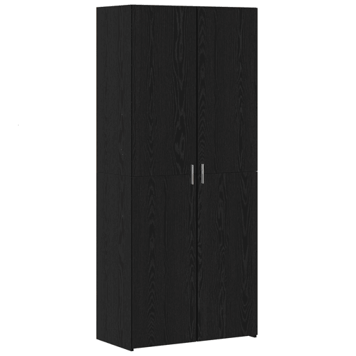 Aparador - Bufete - Móvel de apoio 2 pcs Carvalho Preto 80 x 42 x 185 cm pt258
