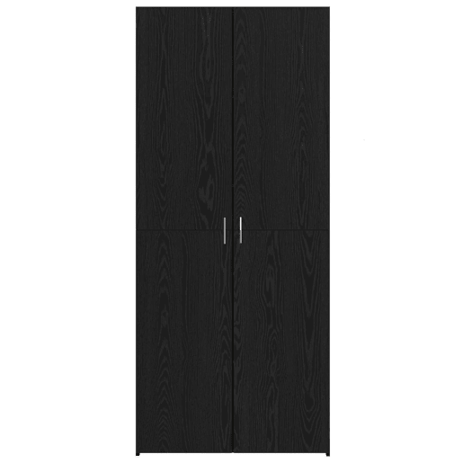 Aparador - Bufete - Móvel de apoio 2 pcs Carvalho Preto 80 x 42 x 185 cm pt258
