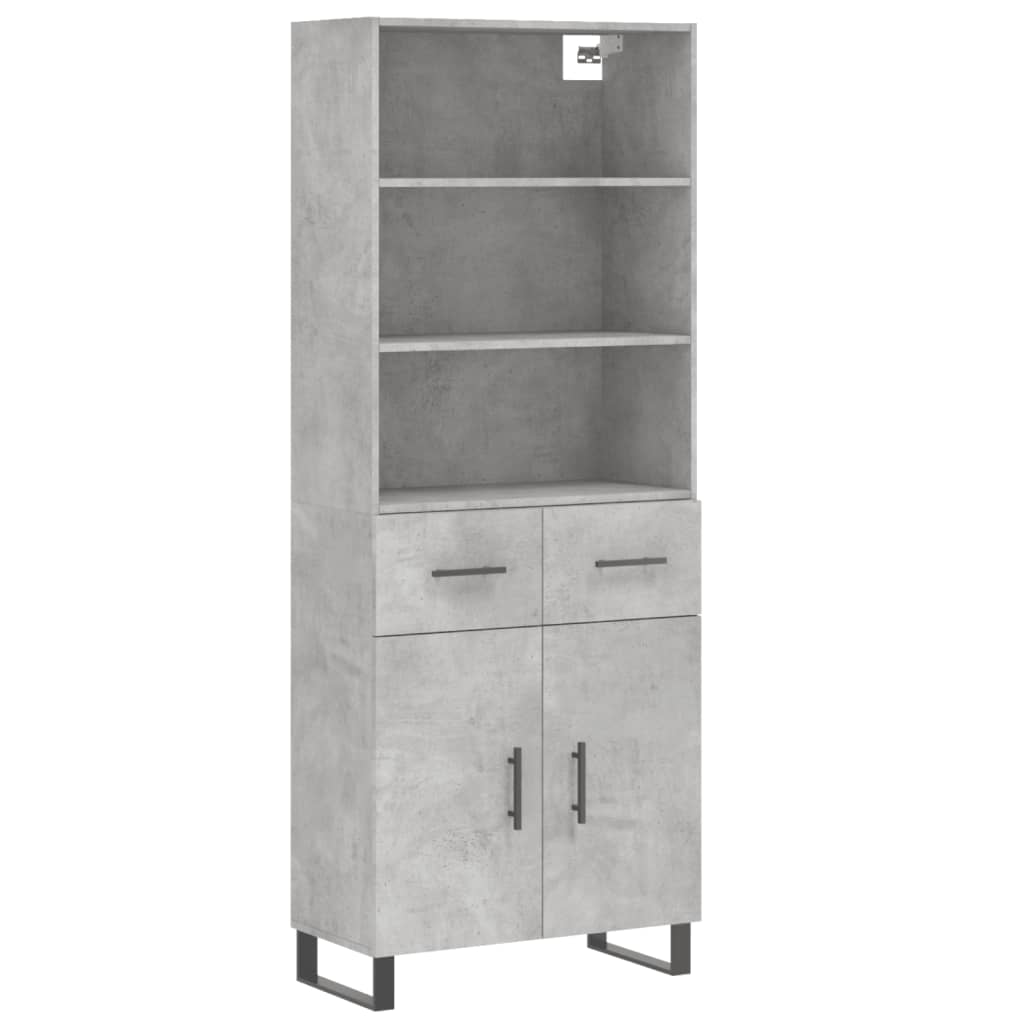 Aparador alto - Mueble de almacenamiento 69 Gris