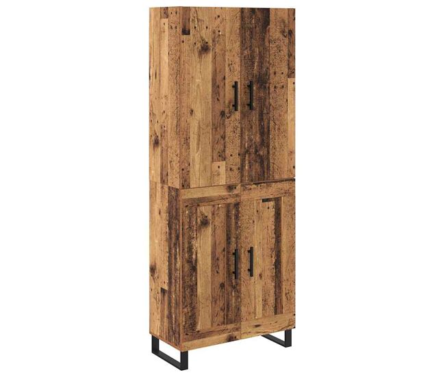 Aparador alto - mueble de almacenamiento 2 pcs madera envejecida 69,5 x 34 x 180 cm es144